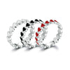 Wholesale 925 Sterling Silver Unisex Sweet Couple Ring With Heart Shape And Dripping Oil Design