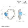Wholesale 925 Sterling Silver Ushape Inlaid Earring For Women With Electroplating