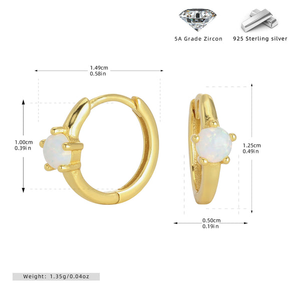 Wholesale 925 Sterling Silver Ushape Inlaid Earring For Women With Electroplating