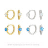 Wholesale 925 Sterling Silver Ushape Inlaid Earring For Women With Electroplating