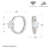 Wholesale 925 Sterling Silver Ushape Inlaid Earring For Women With Electroplating