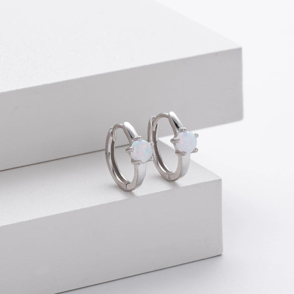 Wholesale 925 Sterling Silver Ushape Inlaid Earring For Women With Electroplating