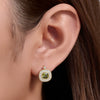 Wholesale 925 Sterling Silver Vintage Geometric Oval Diamond Earrings For Women
