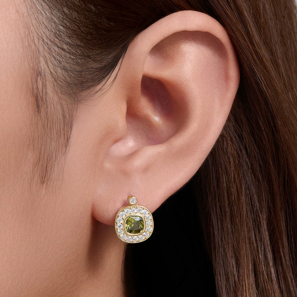 Wholesale 925 Sterling Silver Vintage Geometric Oval Diamond Earrings For Women