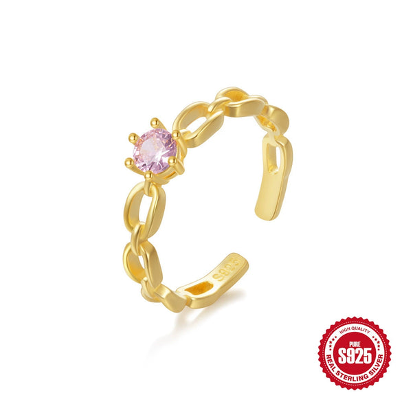 Wholesale 925 Sterling Silver Vshaped Leaf Opening Finger Ring With Electroplating And Real Gold Plating For Women