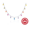 Wholesale 925 Sterling Silver Water Drop Pendant Necklace With Geometric Pattern And Inlaid Zircon For Women