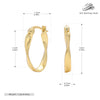 Wholesale 925 Sterling Silver Wave Mobius Twisted Earrings For Women With Electroplating