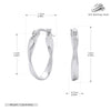 Wholesale 925 Sterling Silver Wave Mobius Twisted Earrings For Women With Electroplating