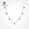 Wholesale 925 Sterling Silver Women's Clavicle Chain With Round Zircon And Geometric Design Light Luxury Style Electroplated