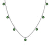 Wholesale 925 Sterling Silver Women's Clavicle Chain With Round Zircon And Geometric Design Light Luxury Style Electroplated