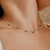 Wholesale 925 Sterling Silver Women's Clavicle Chain With Round Zircon And Geometric Design Light Luxury Style Electroplated