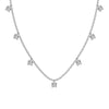 Wholesale 925 Sterling Silver Women's Clavicle Chain With Round Zircon And Geometric Design Light Luxury Style Electroplated