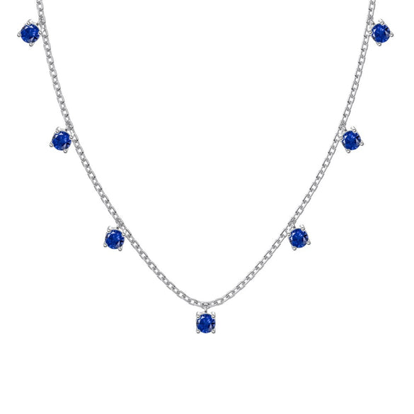 Wholesale 925 Sterling Silver Women's Clavicle Chain With Round Zircon And Geometric Design Light Luxury Style Electroplated