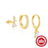 Wholesale 925 Sterling Silver Women's Earrings With Geometric Design Electroplated