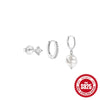 Wholesale 925 Sterling Silver Women's Earrings With Geometric Design Electroplated