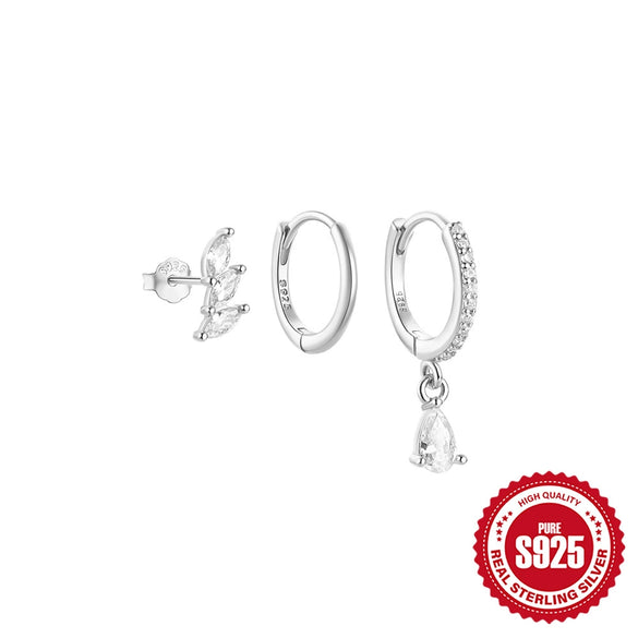 Wholesale 925 Sterling Silver Women's Earrings With Geometric Design Electroplated