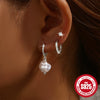 Wholesale 925 Sterling Silver Women's Earrings With Geometric Design Electroplated