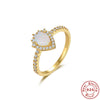 Wholesale 925 Sterling Silver Women's Geometric Ring With Zircon Color Electroplated And Exquisitely Stacked