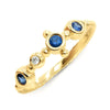 Wholesale 925 Sterling Silver Women's Geometric Ring With Zircon Color Electroplated And Exquisitely Stacked