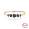 Wholesale 925 Sterling Silver Women's Geometric Ring With Zircon Color Electroplated And Exquisitely Stacked