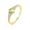 Wholesale 925 Sterling Silver Women's Geometric Ring With Zircon Color Electroplated And Exquisitely Stacked