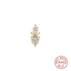 Wholesale 925 Sterling Silver Women's Geometric Ufo Butterfly Insect Spiral Small Gold Ball Ear Studs With Electroplating