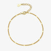 Wholesale 925 Sterling Silver Women's Glitter Geometric Sequins Chain And Bracelet Set With 18K Gold Electroplated Treatment