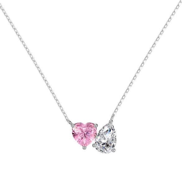 Wholesale 925 Sterling Silver Women's Jewelry With Heart Water Drop Bell Pattern Electroplated Earrings And Necklaces