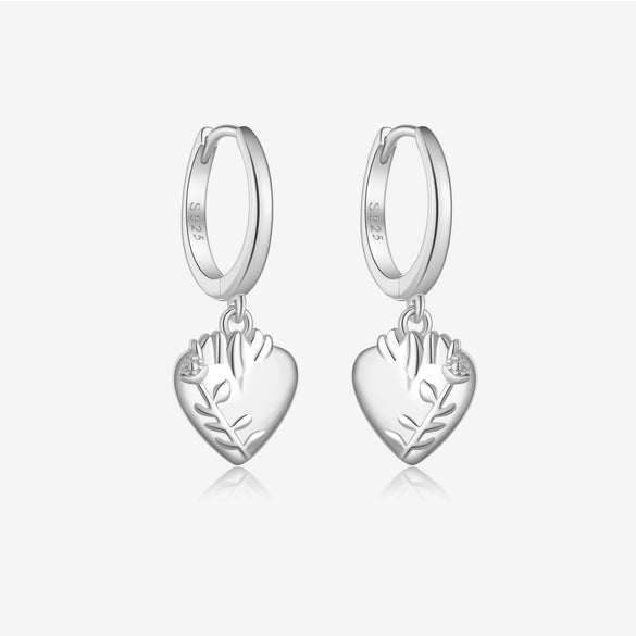 Wholesale 925 Sterling Silver Women's Love Water Drops Bell Pattern Necklace Ring With Diamond Design And Platinum 18K Gold Electroplating