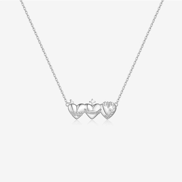 Wholesale 925 Sterling Silver Women's Love Water Drops Bell Pattern Necklace Ring With Diamond Design And Platinum 18K Gold Electroplating