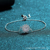 Wholesale 925 Sterling Silver Women's Moissanite Flower Patterned Bracelet With Electroplating Treatment