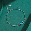 Wholesale 925 Sterling Silver Women's Unlimited Love Symbol Bracelet With Micro Inlay Geometric Styling