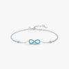 Wholesale 925 Sterling Silver Women's Unlimited Love Symbol Bracelet With Micro Inlay Geometric Styling