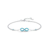 Wholesale 925 Sterling Silver Women's Unlimited Love Symbol Bracelet With Micro Inlay Geometric Styling