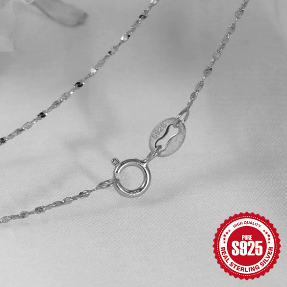 Wholesale 925 Sterling Silver Women's Water Wave Snake Bead Chain With Geometric Pattern And Electroplating