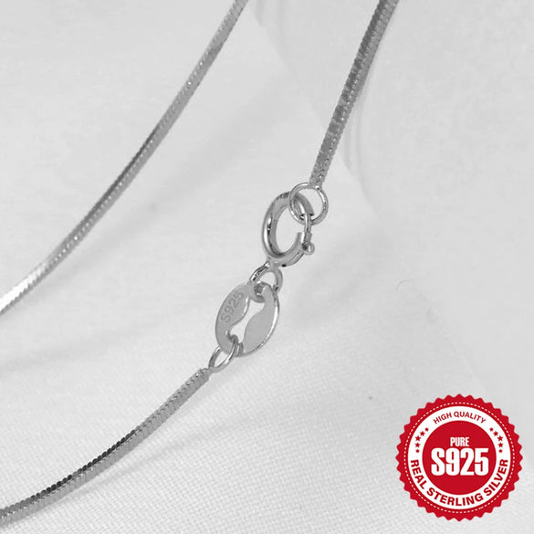 Wholesale 925 Sterling Silver Women's Water Wave Snake Bead Chain With Geometric Pattern And Electroplating