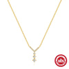Wholesale 925 Sterling Silver Yshaped Geometric Minimalist Collarbone Necklace With Electroplating Treatment