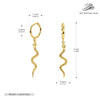Wholesale 925 Sterling Silver Zodiac Snake Earrings For Women