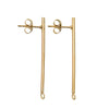 Wholesale Stick Ear Studs Stainless Steel Glossy 18K Vacuum Plated Jewelry Accessories
