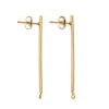 Wholesale Stick Ear Studs Stainless Steel Glossy 18K Vacuum Plated Jewelry Accessories