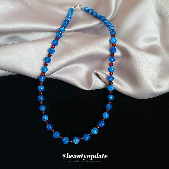 Wholesale Stone Beaded Clavicle Necklace Geometric Style Handmade For Women