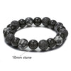 Wholesale Stone Beads Handmade Bracelet Volcanic Stone And Snowflake Stone Unisex Retro Style