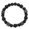 Wholesale Stone Beads Handmade Bracelet Volcanic Stone And Snowflake Stone Unisex Retro Style