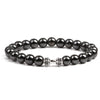Wholesale Stone Dumbbell Handmade Skull Inlaid Bracelet For Men And Women