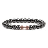 Wholesale Stone Dumbbell Handmade Skull Inlaid Bracelet For Men And Women