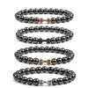 Wholesale Stone Dumbbell Handmade Skull Inlaid Bracelet For Men And Women