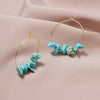 Wholesale Stone Geometric Earrings Fashion Simple Electroplated Jewelry For Women