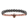 Wholesale Stone Microinlaid Zircon Skull Handmade Bracelet Unisex