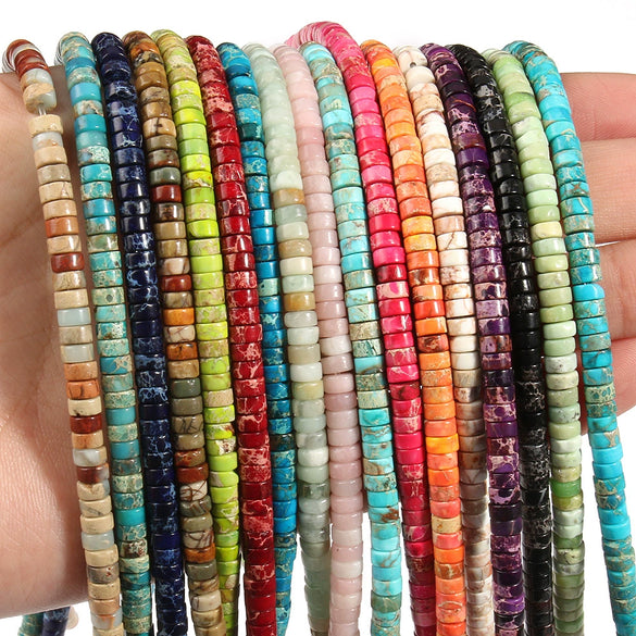 Wholesale Stone Right Angle Disc Loose Beads For Diy Bracelets