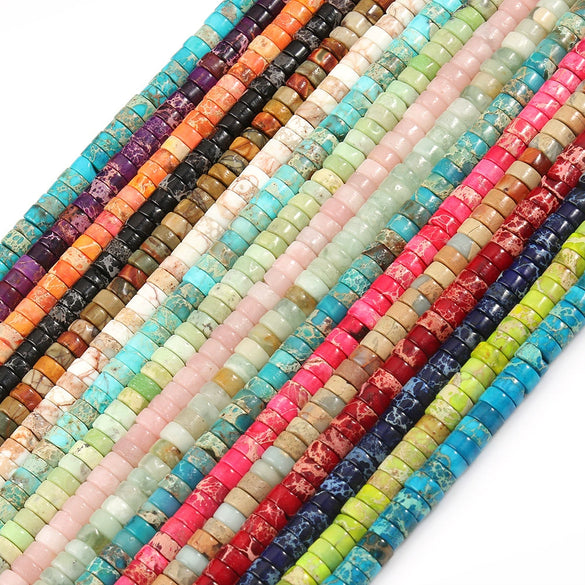 Wholesale Stone Right Angle Disc Loose Beads For Diy Bracelets